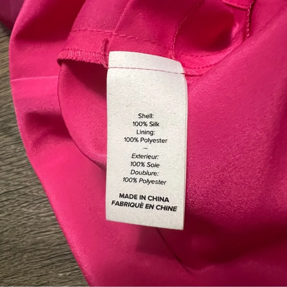 Cinq a Sept Katerina Silk Organza Top 100% Pink Sheer Size XS - Picture 7 of 11